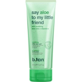 B.TAN Gel de aloe vera para cara y cuerpo Say Aloe To My Little Friend – Gel de aloe ultra hidratante y calmante para después del sol con vitamina E, deja la piel suave y suave, sin parabenos, 7