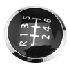 Chrome Gear 6 Speed Round Shift Knob Cap