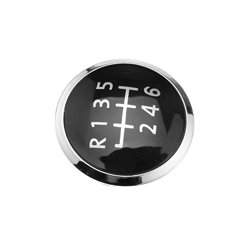 Chrome Gear 6 Speed Round Shift Knob Cap