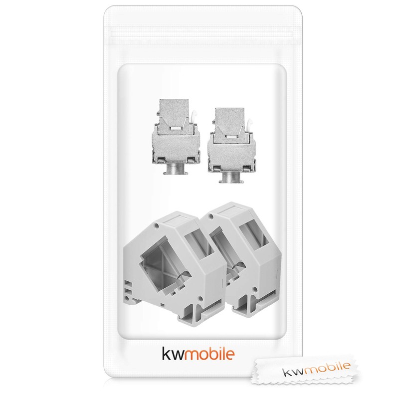 kwmobile Keystone Module and DIN Rail Adapter Set - Fits