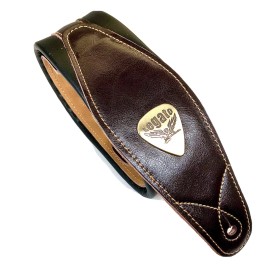 Legato Guitar Strap 3 Inches Wide Double Padded Soft Leather NEW w/ 3 Free Picks
