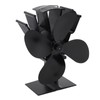 4 Blade Heat Powered Stove Fan Silent Eco Friendly Aluminium