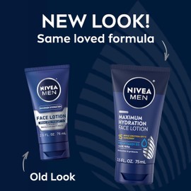 NIVEA MEN Maximum Hydration Face Lotion, Face Lotion with Broad Spectrum SPF 15 Sunscreen for Men, 4 Pack of 2.5 Fl Oz Tubes