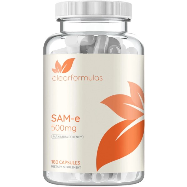 Clear Formulas Bioactive SAM-e 500mg - High Strength SAM-e Supplement