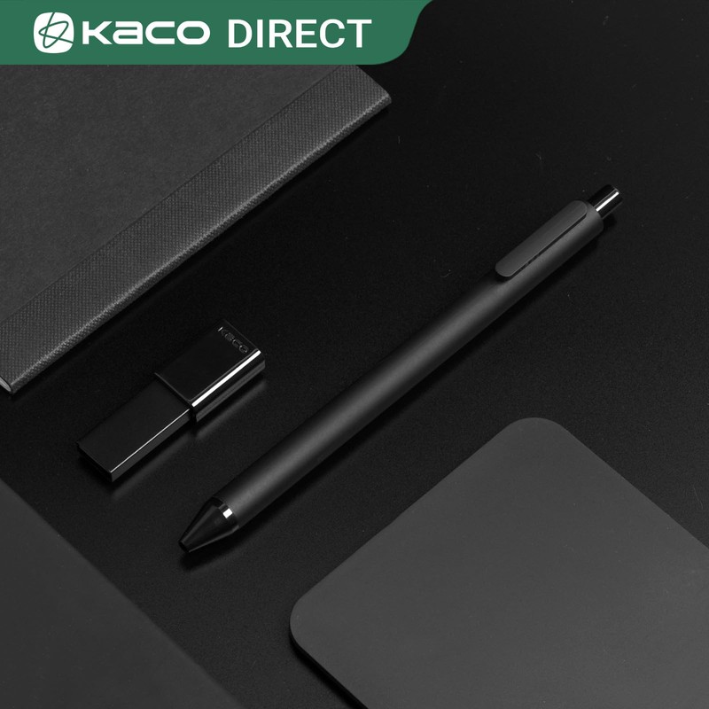 Kaco 10 Pieces Ballpoint Pens PURE, Black Ink, 1.0 mm