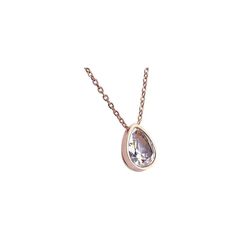 LuckyLy Collares para Mujer Oro Rosa 18K Plata Zirconia Cúbica