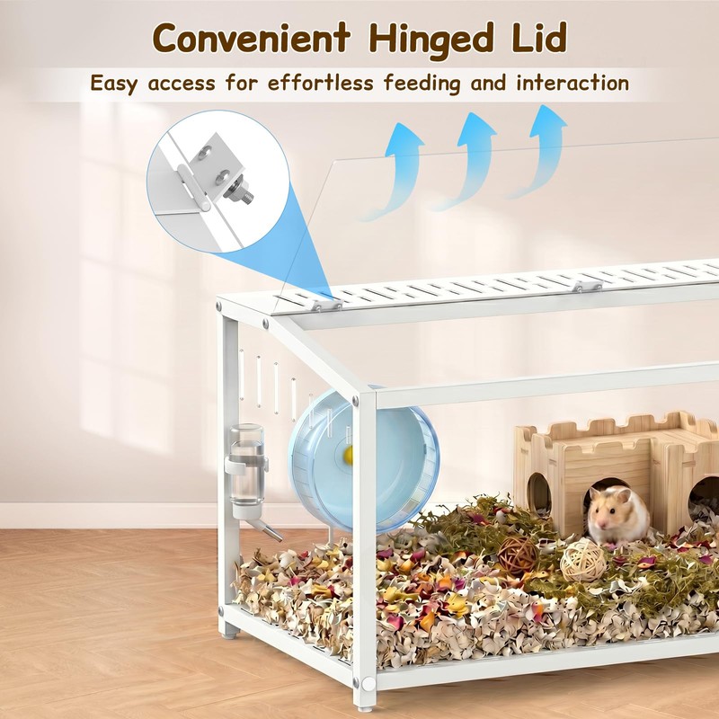 BORISI Hamster Cage Metal - Chewproof Large Hamster Cage, Hamster