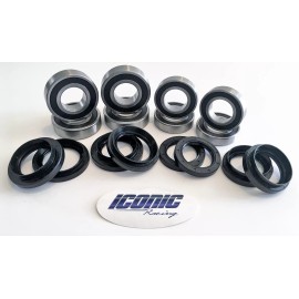 Iconic Racing Yamaha Rhino 450 660 700 2005-2013 BOTH Front & Rear Wheel Bearing and Seal Kits