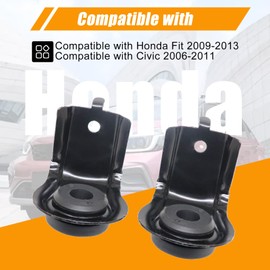 Wyrxalon 2pcs Upper Radiator Bracket Water Tank Bracket with Rubber Cushion Bushing Radiator Compatible with Honda Fit 2009-2013 Compatible with Civic 2006-2011 74171-SNA-A00