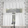 No. 918 Mariela Floral Trim Semi-Sheer Rod Pocket Kitchen Curtain
