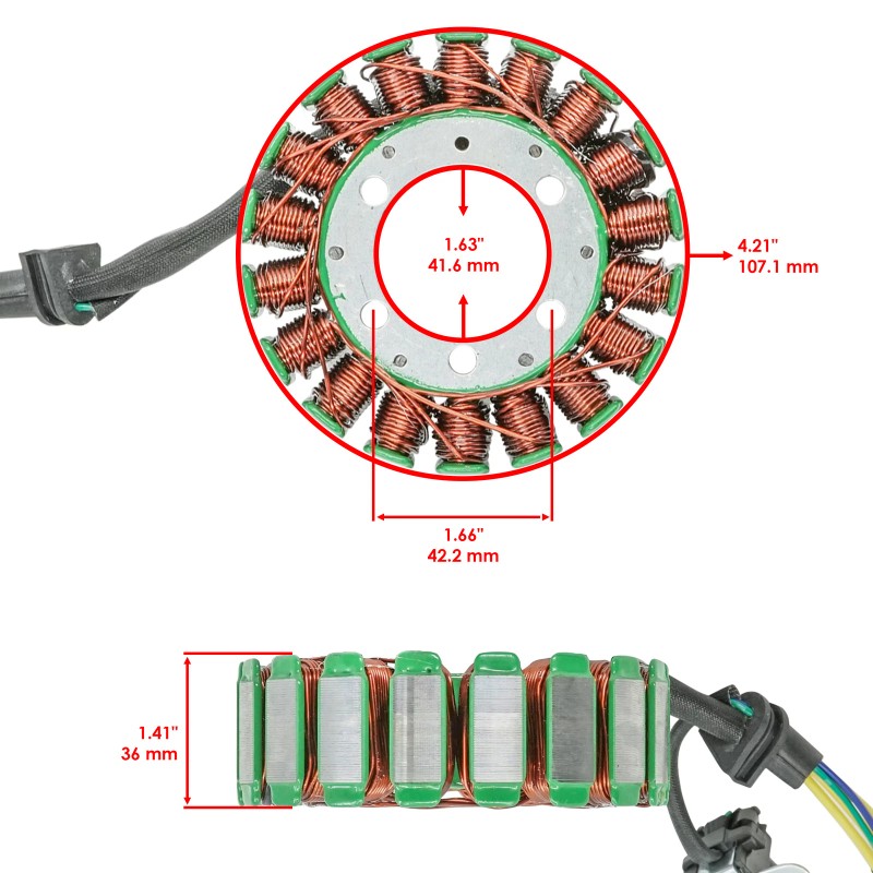 Caltric Honda Stator With Regulator For Honda Pioneer 500 SXS500