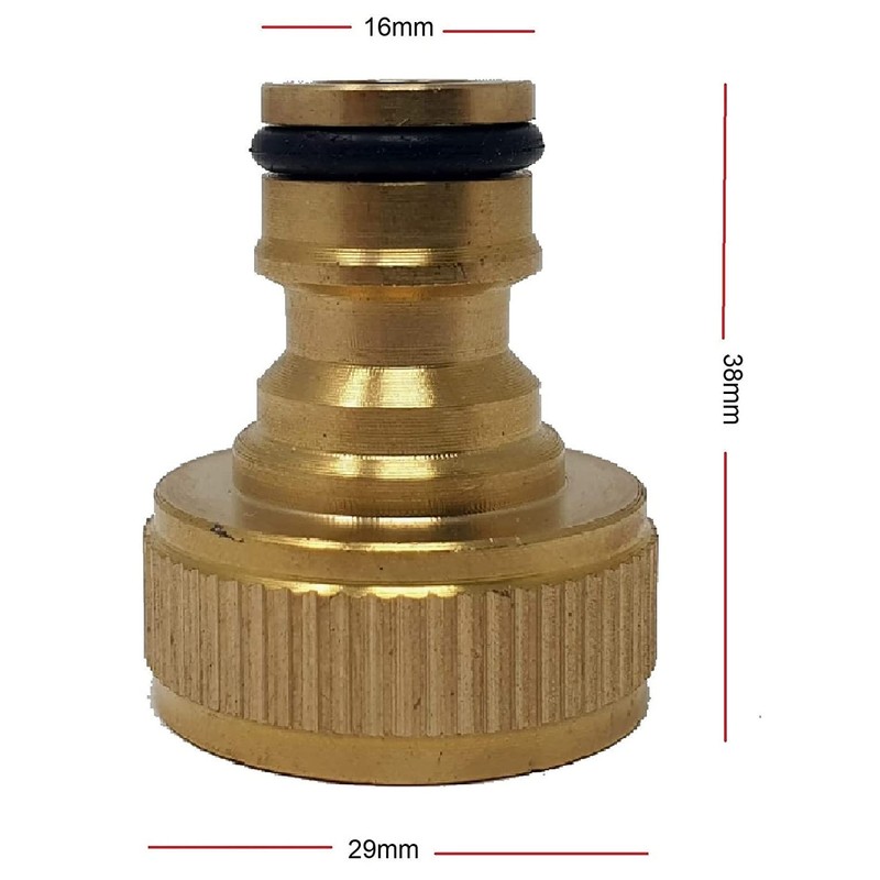 Simply Products 3/4" Brass Tap Adaptor Fitting with Hozelock Quick