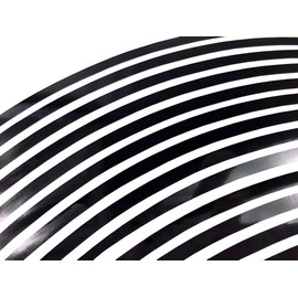 Motorcycle 14" Wheel Rim Sticker Rim Line Tape (8mm Wide, Black)