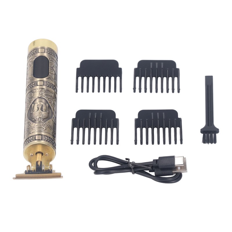 Professional Hair Trimmer T Blade Rechargeable Detail Beard Clipper with