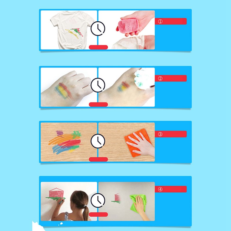 Crayon Washable Multiple Colour Rotating Easy Painting Fun Drawing for