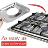 Disposable Gas Burner Liners 50 Pack, Aluminum Foil Square Stove