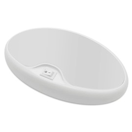 Dream lighting 12v RV Interior Light with On/Off Switch 6 inch Oval LED Ceiling Light 4.5W 3500K Soft White Lighting, Pack of 1