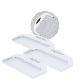 SplashNColor Yoto Card Holders Keyring Bundle - Vertical Slot Organizers for Yoto Player Cards & Mini Audiobooks - Durable 3D-Printed ABS Plastic - Open-Face Card Display System - White (3 Pack)