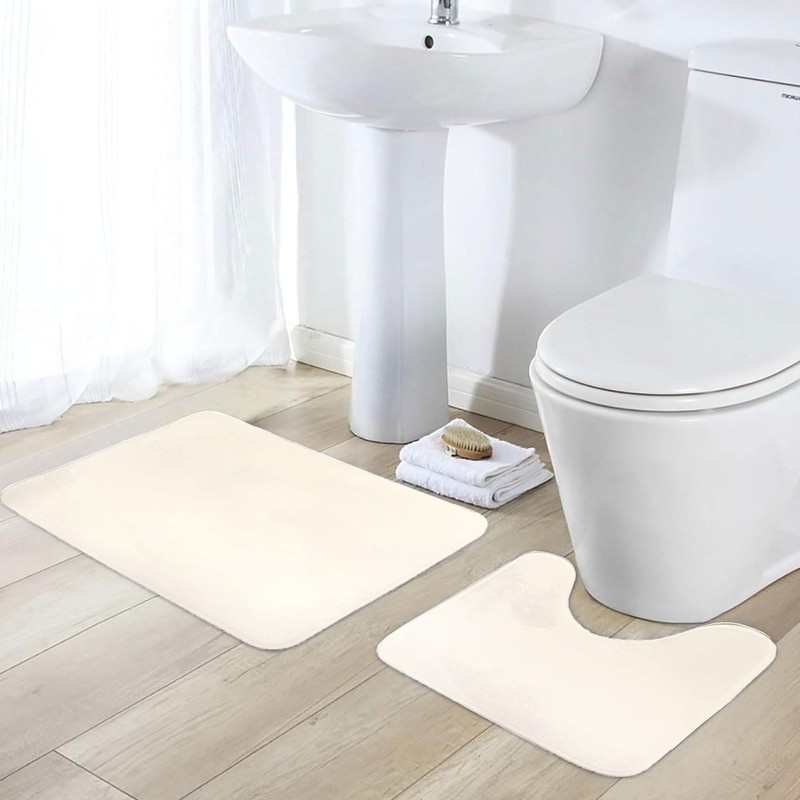 GA COMMUNICATIONS Bathroom Mat Sets 2 Piece Non Slip Washable
