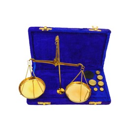 Old Traditional Goldsmith Weight (tarazu) showpiece Brass Weighing Scale Balance Justice Law Scale Decoration Vintage Apothecary Scale - Small Brass Weight Scale