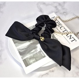 (2 types) Big ribbon gold point scrunchie color / (2종) 빅 리본 골드 포인트 스크런치 컬러