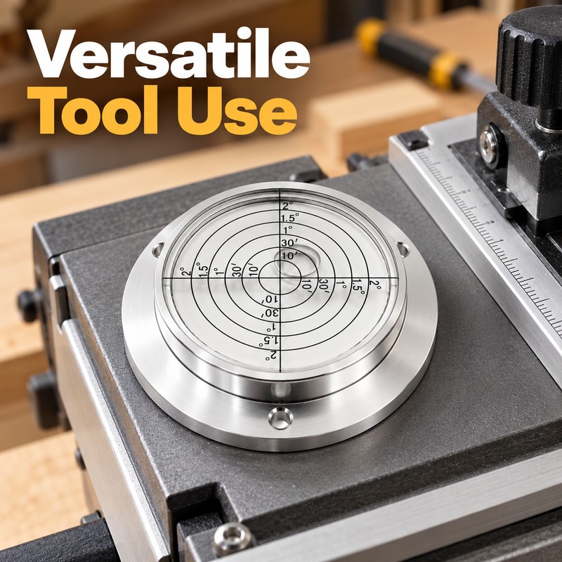 Metal Disc Bubble Level Tool for Precision Alignment – Compact