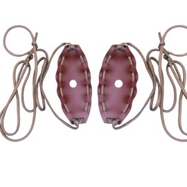 Handmade Leather Throwing Sling Old-Fashioned Slingshot Rock Sling Shot Shepherd Sling (Two Packs)