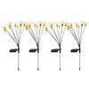 Solar firefly warm light 6-head ground lamp 4 packs Fireflies