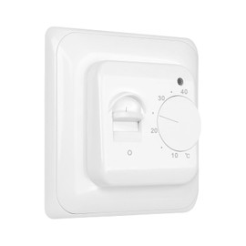 CNBINGO Room Thermostat Underfloor Heating Electric Controller with Sensor, Mechanical Thermostat Underfloor Heating Electric Underfloor Heating Controller Flush-Mounted