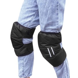 Motorcycle Winter Knee Pads Thermal Down Knee Warmer Windproof Adjustable Knee Shin Guard Pads Protective Gear Anti-slip Lightweight Knee Sleeve Snow Knee Brace Support for Cycling Riding Skiing