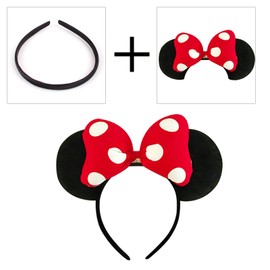 Zifengcer 20 PCS Satin Covered Thin Headbands DIY Solid Color Headbands for Girls and Women (Red)