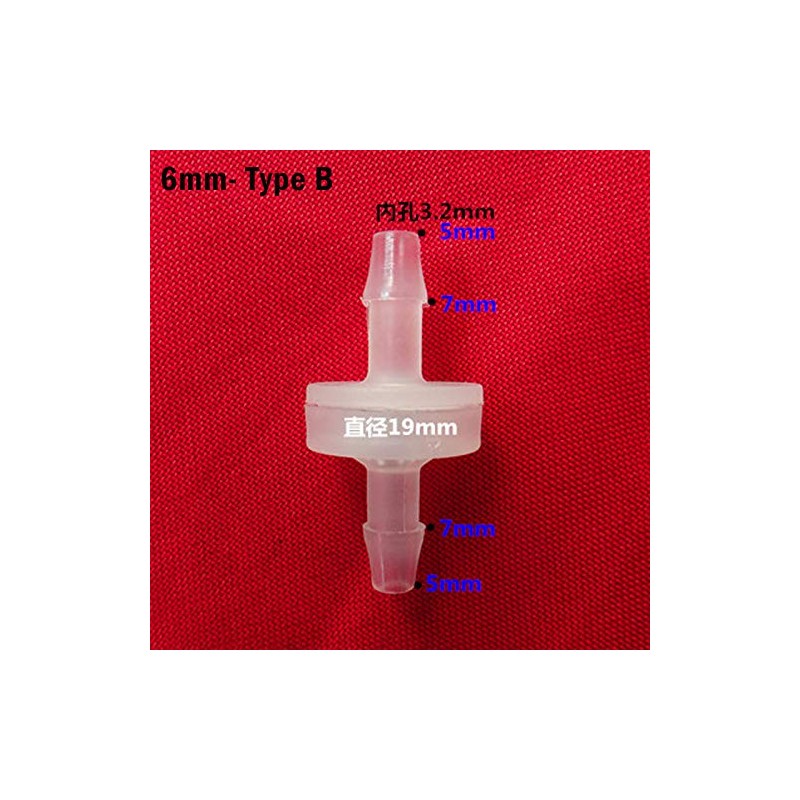 TopHomer Check Valve HA2690A-J7, Professional Grade, Polycarbonate, 12mm, Transparent