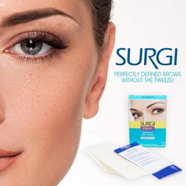 Surgiwax Eyebrow Wax Strips - Facial Wax Strips for Women Hair Removal, Ready-to-Use Eyebrow Waxing Strip for Perfectly Defined Brows, 2 Pack