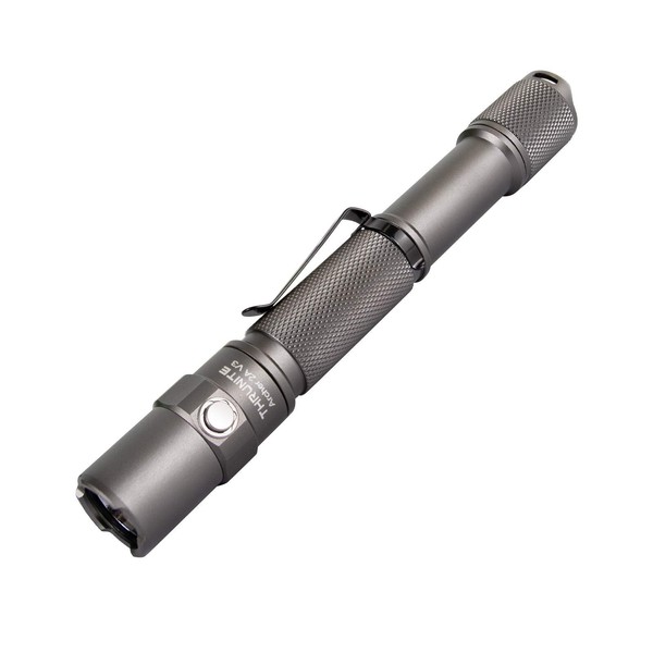 ThruNite Archer 2A V3 LED Flashlight, 500 Lumens CREE Portable EDC AA Flashlight with Lanyard, IPX8 Water-Resistant Dual Switch Outdoor Light for Hiking, Camping, Everyday Use - Metal Grey CW