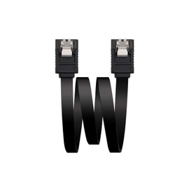 NanoCable 10.18.1001-BK - SATA III Data Cable 6G with Anchors (0.5mts) Black