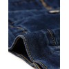 Allegra K Women's Denim Jacket Button Down Collarless Long Sleeve