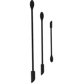Mini Juego de Espátula de Silicona de 3 Uds, Raspador de Maquillaje de Doble Punta Alargado, Juego de Rascador de Maquillaje de Espátula Pequeña para Esmalte de Uñas con Brillo de Labios