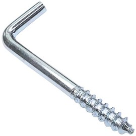 AERZETIX - C47879 - Set of 50 - Screw Hooks Type L for Wood - with Wood Thread - Diameter 3 x 40 mm - Galvanised Steel - DIY - Assembly Tool Hardware