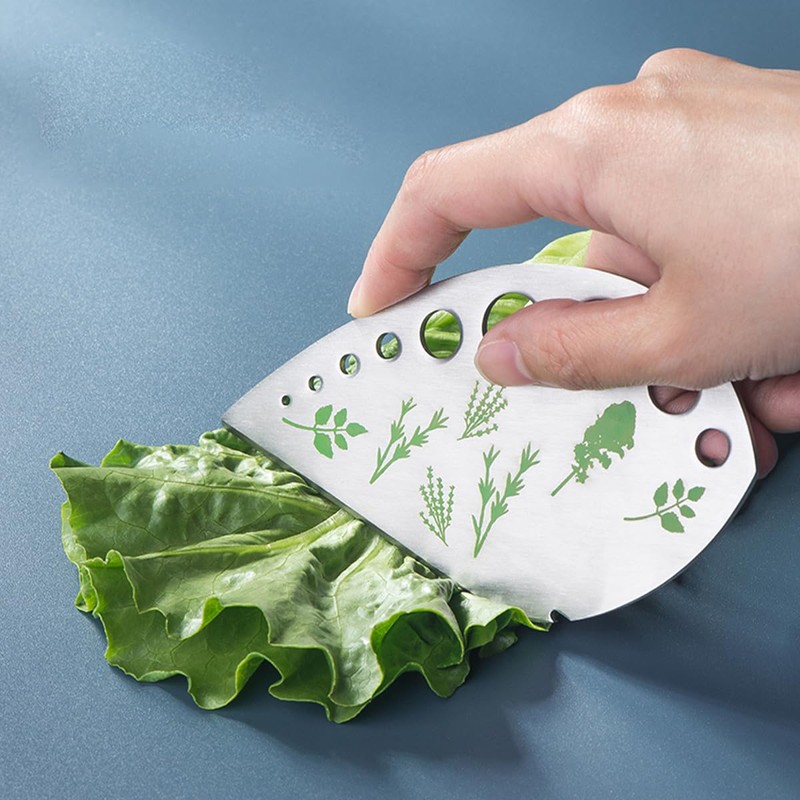 9 Hole Stainless Steel Herb Cutter Herb Stripper Stainless Steel