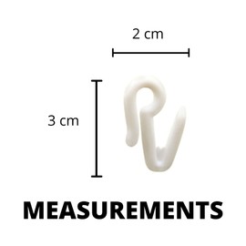 FAPBADRI Hook for Curtain Channel/CurtainTrack, Material - Plastic, 100 Pieces