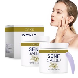 2 x Mustard Ointment Against Cellulite, Mustard Ointment Active with Natural Plant Extracts, Mustard Ointment Against Cellulite, Active Nourishes and Moisturises Deep, Mustard Ointment Can Be Used for