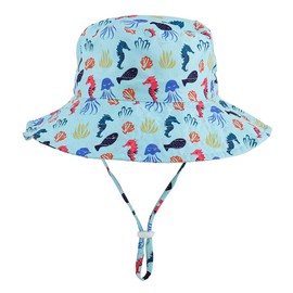 LACOFIA Toddler Baby Sun Hat Unisex Kids Summer Hat for Beach Swimming Pool Wide Brim / Quick Drying, B light blue