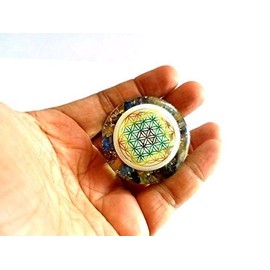 Prajet Energized Orgone Mix Chakra Tower Buster for Chakra Balancing, Positive Energy with Chokurei Copper Coil