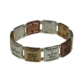 4030583 10 Commandments Stretch Bracelet Christian Scripture Religious Thou Ten