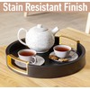 Round Decorative Tray - 12 Inch Round Black Tray with