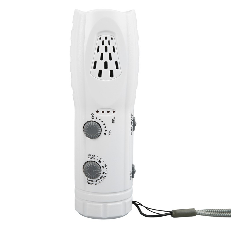Hand Crank Flashlight Radio Portable Multifunctional Support AM FM SOS