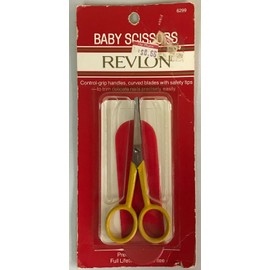 Revlon Baby Scissors 6299 Curved Blades with Safety Tips Stickered MADE IN ITALY