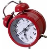 Reloj Despertador de Campana Doble Rojo con Luz Suave y
