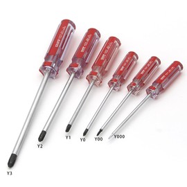 Shallho 6-piece trimming screwdriver set, magnetic trimming tip screwdriver set, three point tip screwdriver with plastic handle including Y1.5 mm, Y2 mm, Y3 mm, Y4 mm, Y5 mm, Y6 mm for your