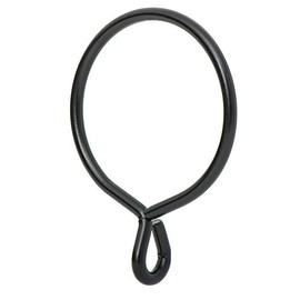 Ivilon Drapery Eyelet Curtain Rings - 2.3" Ring for Curtain Hook Pins, Set of 14 - Black